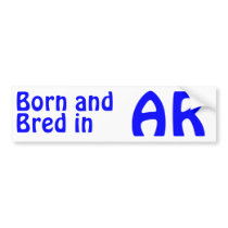 Arkansas Bred (Bumper) Sticker bumper stickers