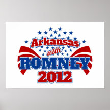 Arkansas con Romney 2012 Posters