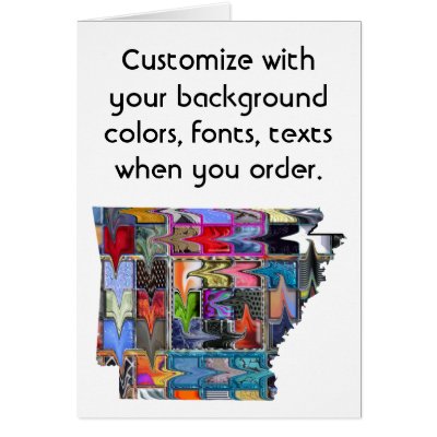 Arkansas Customize colorful card how you like by JKdesigns