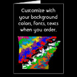 Arkansas Customize colorful card how you want it cards