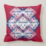 Arkansas Flag Abstract Throw Pillows