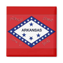 Arkansas Flag Magnet by deesbasenjis Arkansas Flag Magnet