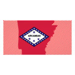 Arkansas Flag Map Customized Photo Card