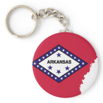 Arkansas Flag Map Keychains