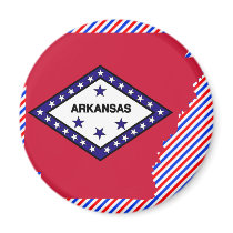 Arkansas Flag Map Magnets