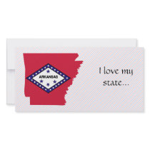 Arkansas Flag Map Photo Greeting Card