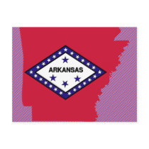 Arkansas Flag Map Post Cards