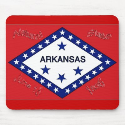 Arkansas Flag Mousepad by deesbasenjis