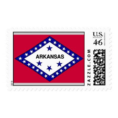 Arkansas Flag Stamp by usaflags