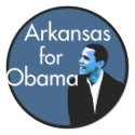 Arkansas for Obama Stickers by irregulargoods Arkansas for Obama Stickers