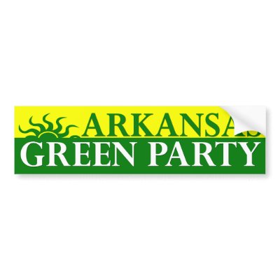 Arkansas GREEN PARTY Bumper Sticker from Zazzle.