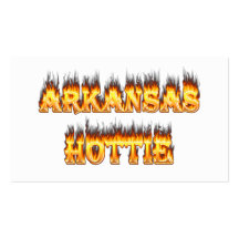 Arkansas Hottie Fire and Flames Business Card