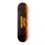Arkansas hottie fire and flames design. skate board deck