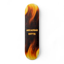 Arkansas hottie fire and flames design. skateboard deck