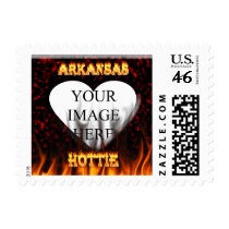 arkansas hottie fire and flames postage
