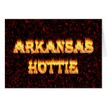 Arkansas hottie in fire and flames greeting cards