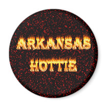 Arkansas hottie in fire and flames magnets