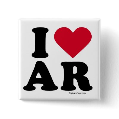 ARKANSAS - I LOVE AR - I LOVE ARKANSAS BUTTONS by humortees