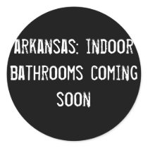 arkansas: indoor bathrooms coming soon! stickers