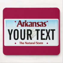 Arkansas license plate mouse pad mousepads