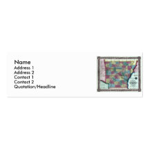 Arkansas Map and State Flag Business Card Templates