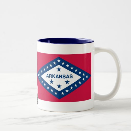 Arkansas Map and State Flag Mug