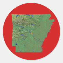 Arkansas Map Sticker
