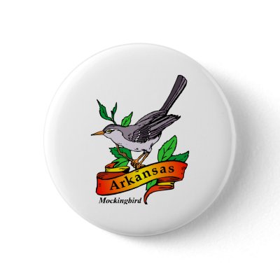 arkansas mockingbird pin by GeographyTees
