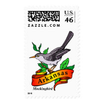 arkansas mockingbird postage stamp