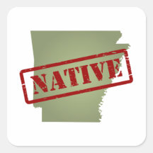 Arkansas Native with Arkansas Map Sticker