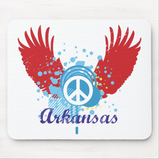 Arkansas Peace Sign Mouse Pad