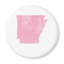Arkansas Pink Vintage Grunge Fridge Magnets
