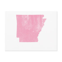 Arkansas Pink Vintage Grunge Post Card