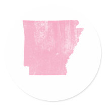 Arkansas Pink Vintage Grunge Sticker
