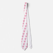 Arkansas Pink Vintage Grunge Neck Tie