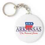 Arkansas Red White & Blue Keychain