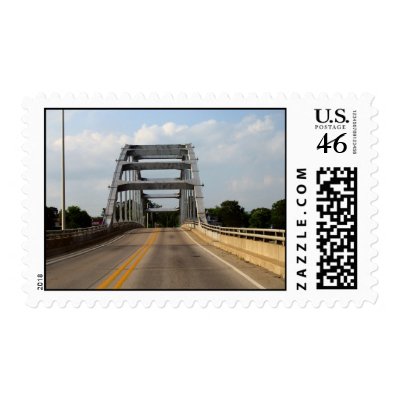 Arkansas River Bridge at Ozark, AR Stamp by Justngage