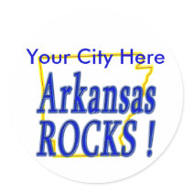 Arkansas Rocks ! stickers by TShirtDotCom Arkansas Rocks ! stickers