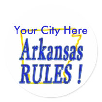 Arkansas Rules ! stickers by TShirtDotCom Arkansas Rules ! stickers