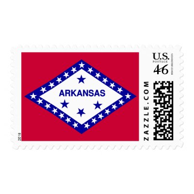 Arkansas State Flag Postage by 1791dotus