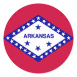 Arkansas State Flag Round Stickers