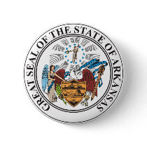 Arkansas state great seal pinback buttons