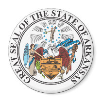 Arkansas state great seal refrigerator magnet