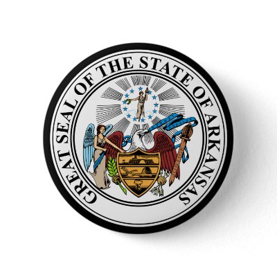 ARKANSAS STATE SEAL PINBACK BUTTONS by dgpaulart