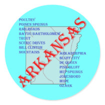 ARKANSAS ROUND STICKERS