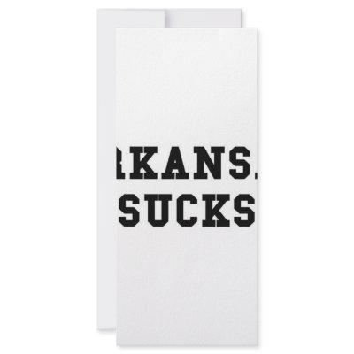 Arkansas Sucks Rack Card by bartstshirts