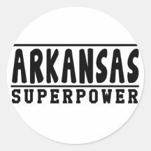 Arkansas Superpower Designs Round Stickers