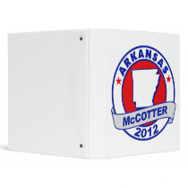 Arkansas Thad McCotter Vinyl Binder