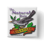 Arkansas The Nature State Mockingbird Buttons