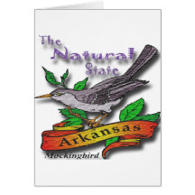 Arkansas The Nature State Mockingbird Card
